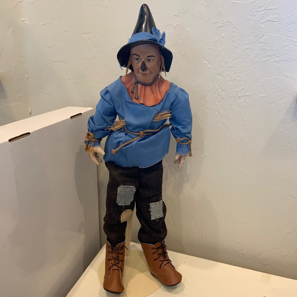 VTG Franklin Mint Heirloom Wizard of Oz Scarecrow Doll 21" Porcelain Doll 1986